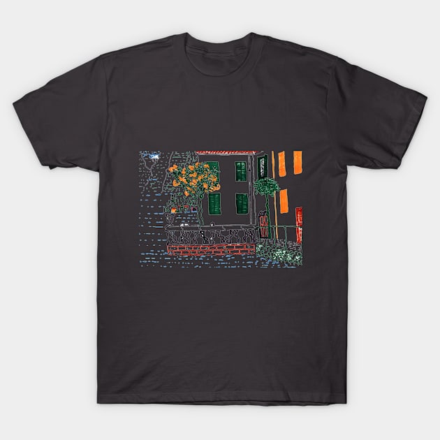 Night at an Italian Lake T-Shirt by Hajarsdeco